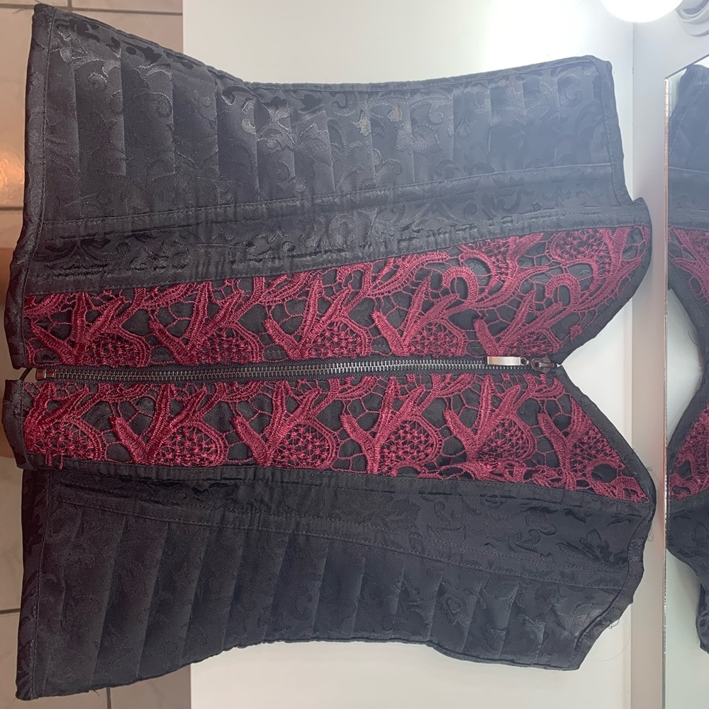 vintage black and red Corset